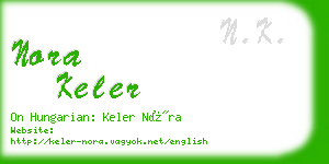 nora keler business card